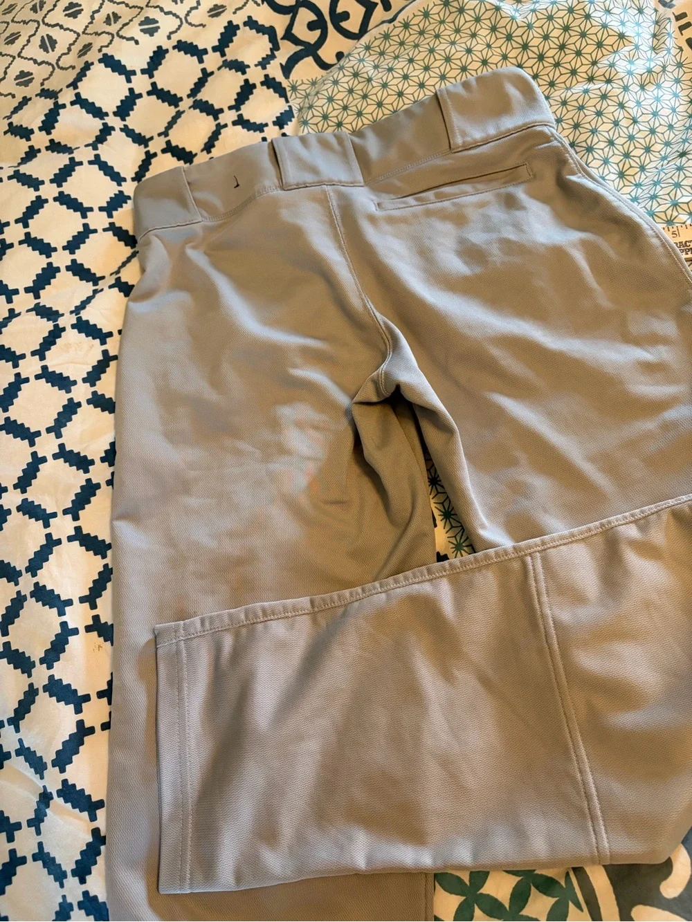 Nike Youth Large Low Waist Performance/Baseball Pants in Gray with Black Swoosh.